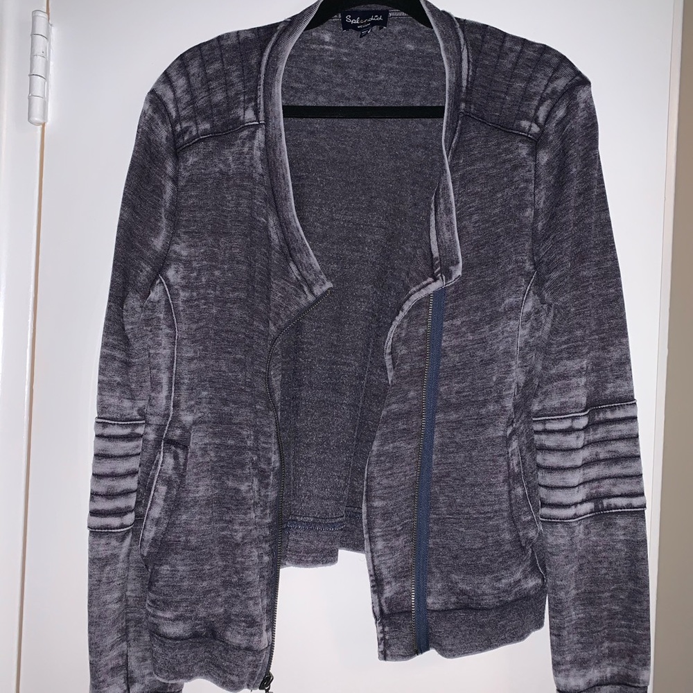Splendid Medium Navy Acid Wash Jacket